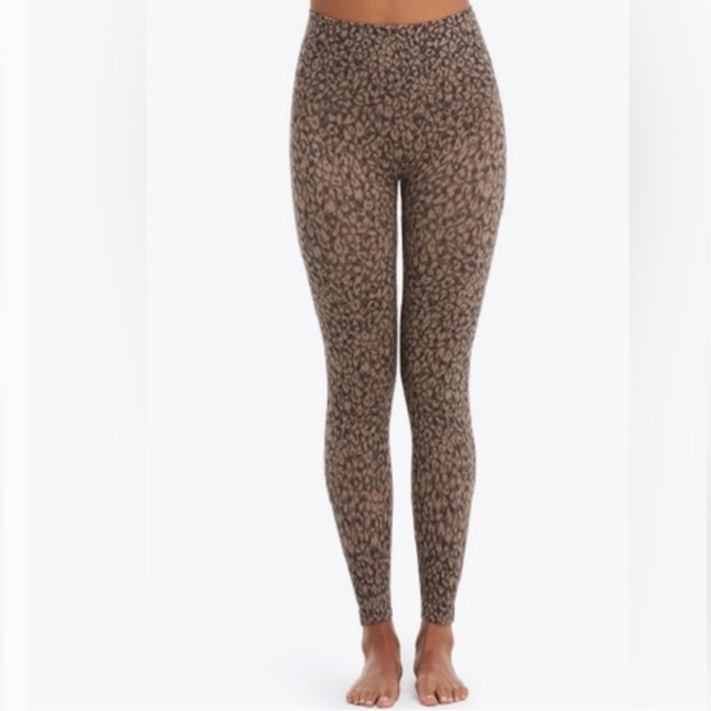 Spanx look at me now leggings animal print ankle length 1X NWT